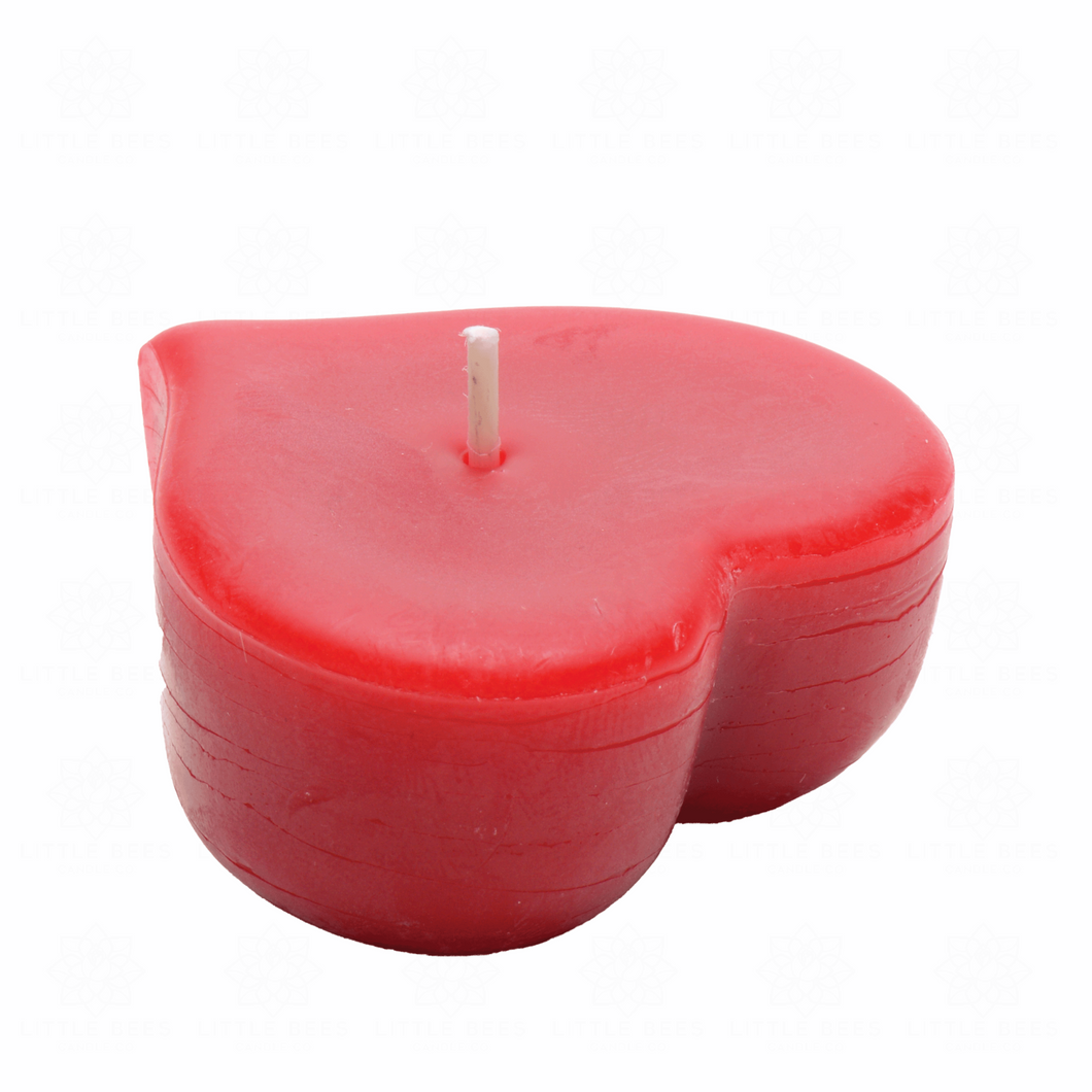 Beeswax Floating Candles  Set of 4 Floating Heart Candles